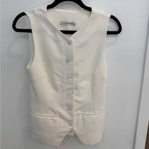 Abercrombie & Fitch Off-White Sleeveless Vest